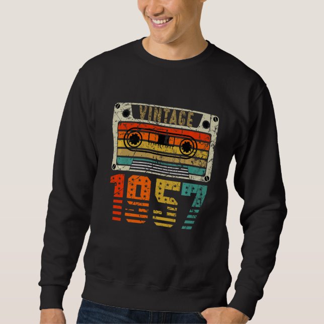 Retro Vintag 1957 66. Geburtstag Sweatshirt (Vorderseite)