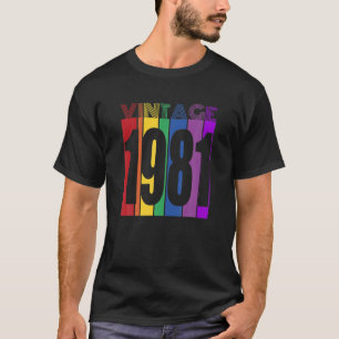Retro Vintag 1981 41 Yrs Old Bday T-Shirt 1982 41S