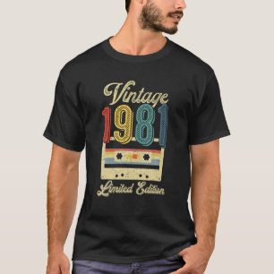 Retro Vintag 1981 Cassette Tape 41St Geburtstagsmu T-Shirt
