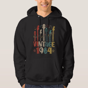 Retro Vintag 1984 Gitarre Lover 1984 Geburtstagsgu Hoodie