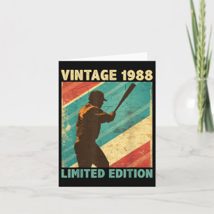 Retro Vintag 1988 Baseball Lover Limited Edition Karte