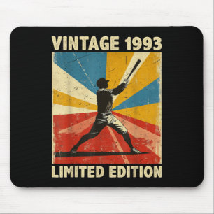 Retro Vintag 1993 Baseball Lover Limited Edition Mousepad