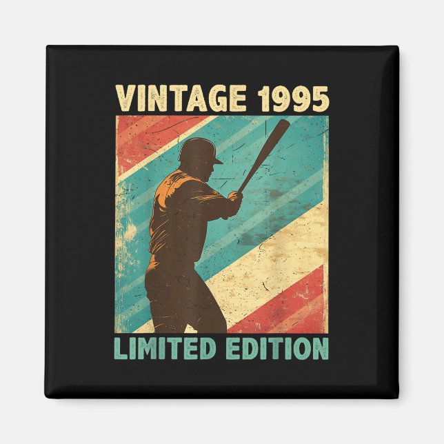 Retro Vintag 1995 Baseball Lover Limited Edition Magnet (Vorne)