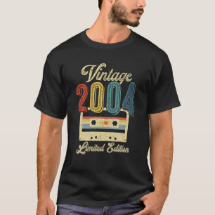 Retro Vintag 2004 Kassette Tape 18. Geburtstagsmuz T-Shirt