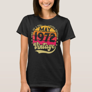 Retro Vintag 50. Geburtstag Geboren im Mai 1972 T-Shirt