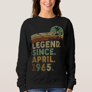 Retro Vintag 57 Jahre April Geborene Legende seit  Sweatshirt