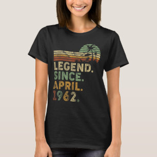 Retro Vintag 60 Jahre April Geborene Legende seit T-Shirt