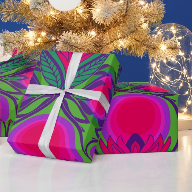 Retro Vintag 60er 70er Geschenkpapier (Feiertage)