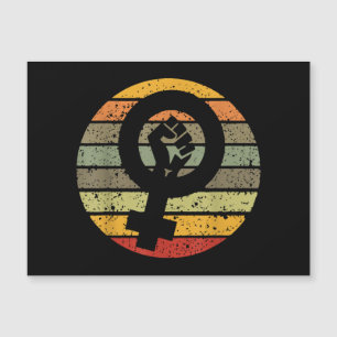 Retro Vintag, 70er 80er 90er Feminist Magnetkarte