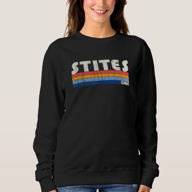 Retro Vintag 70er 80er Sticks Id Sweatshirt (Vorderseite)