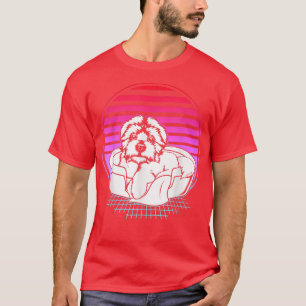 Retro Vintag 70er 80er Style Dog Owner Maltesisch  T-Shirt