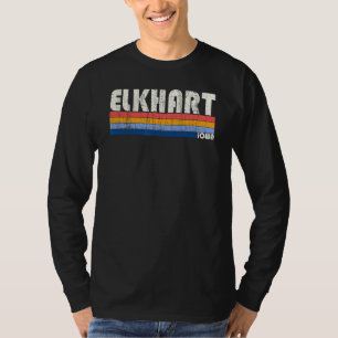Retro Vintag 70er 80er Style Elkhart Iowa T-Shirt