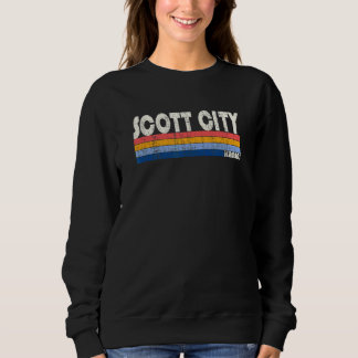 Retro Vintag 70er 80er Style Scott City Kansas Sweatshirt