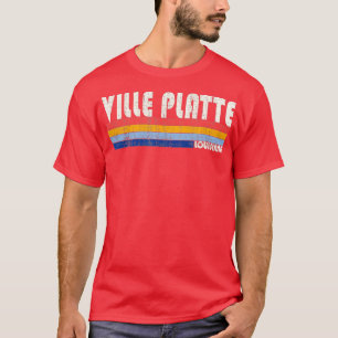 Retro Vintag 70er 80er Style Ville Platte Louisian T-Shirt