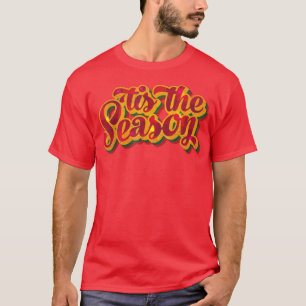 Retro Vintag 70er Frohe Weihnachten Die Jahreszeit T-Shirt