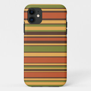 Retro Vintag 70er Stripes Brown Avocado Mustard Case-Mate iPhone Hülle