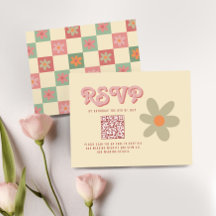 Retro Vintag 70er Wedding QR UAWG