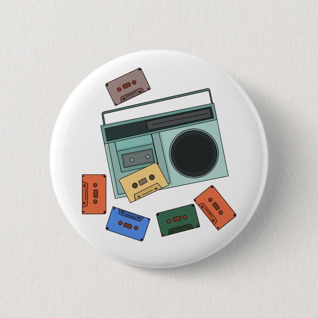 Retro Vintag 80er Jahre Button (Vorderseite)