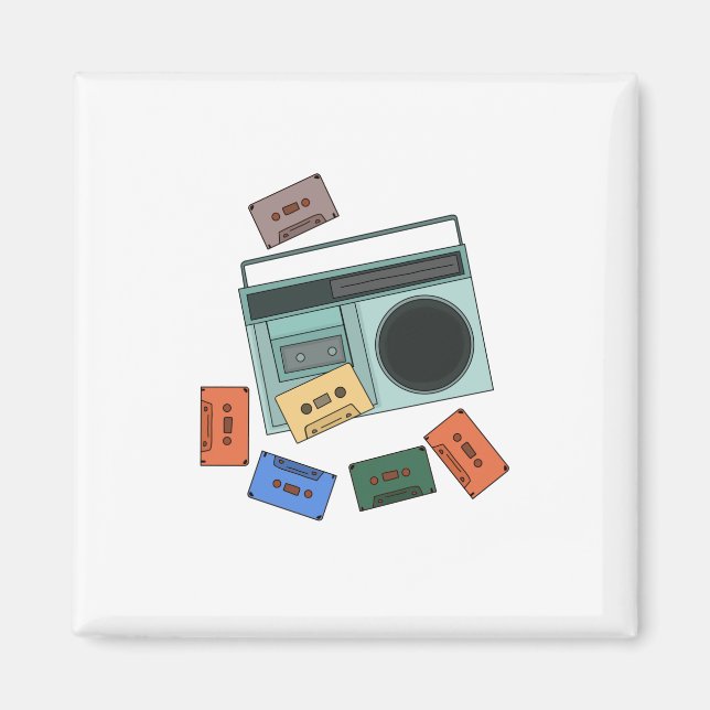 Retro Vintag 80er Jahre Magnet (Vorne)