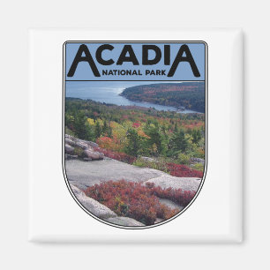 Retro Vintag Acadia Nationalpark Insel Maine Magnet