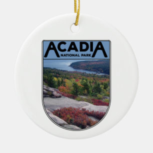 Retro Vintag Acadia Nationalpark Maine Island Keramik Ornament