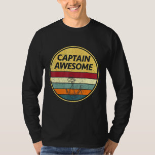 Retro Vintag Anchor Sailboat Kapitän T-Shirt