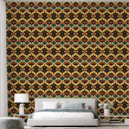 Retro Vintag Art Deco Geomatric Shapes Tapete