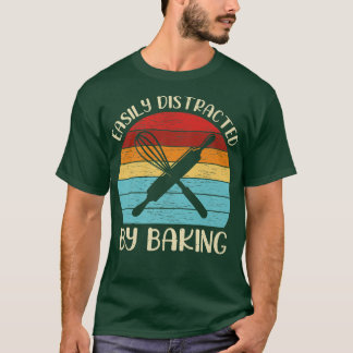 Retro Vintag Baking Lover Funny leicht abgelenkt T-Shirt