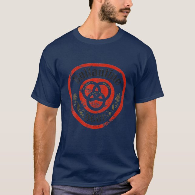 Retro Vintag Ballantine Beer T-Shirt (Vorderseite)