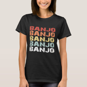 Retro Vintag Banjo 70er 80er Aighties Style T-Shirt