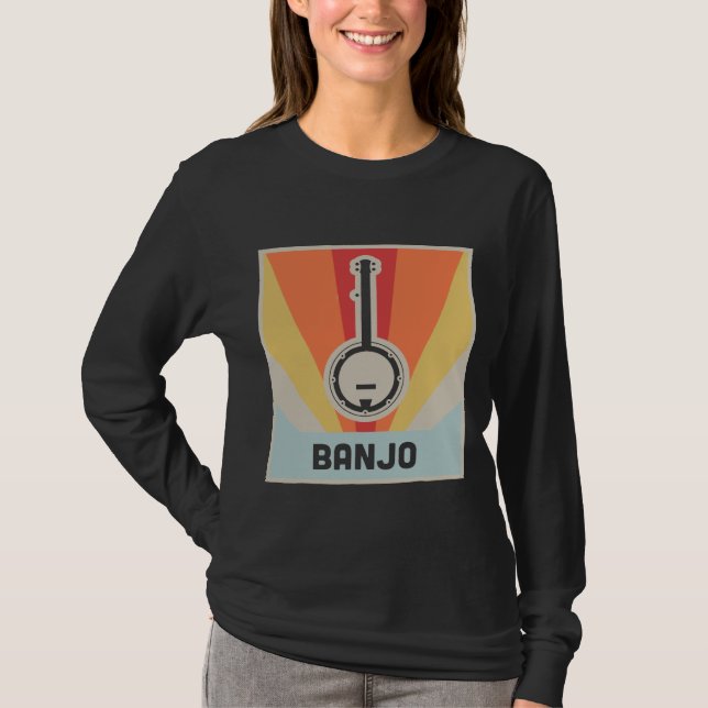 Retro Vintag Banjo T-Shirt (Vorderseite)