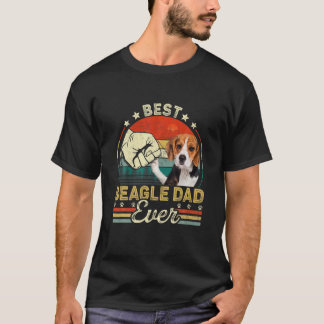 Retro Vintag Best Beagle Vater je Vatertag T-Shirt