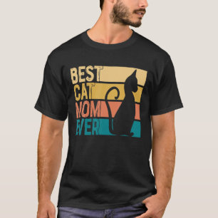 Retro Vintag Best Cat Mama je Cat Lover Mutter T-Shirt
