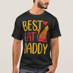 Retro Vintag Best Cat Vater Ever Fathday Siames T-Shirt