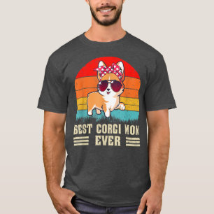 Retro Vintag Best Corgi Mama je Welpe Lover Moth T-Shirt