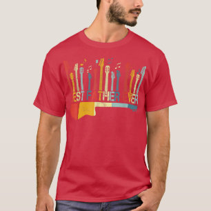 Retro Vintag Best Father Ever Guitar Lover Gitarre T-Shirt