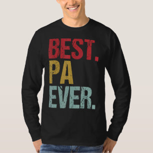 Retro Vintag Best Pa je New Papa Life Fathers D T-Shirt