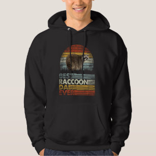 Retro Vintag Best Raccoon Vater Ever Animals Lover Hoodie