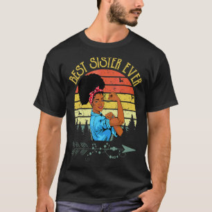 Retro Vintag Best Sister je Schwester Mutter's Da T-Shirt