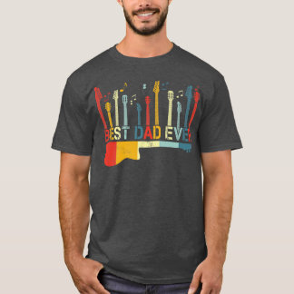 Retro Vintag Best Vater Ever Guitar Lover Gitarris T-Shirt