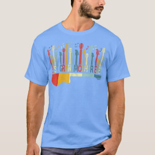 Retro Vintag Beste Großmutter je Gitarre Lover G T-Shirt