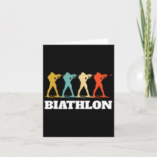Retro Vintag Biathlon Biathlonist Karte