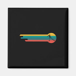 Retro Vintag Biathlon Skifahren Biathlete Rafting Magnet