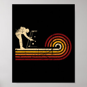 Retro Vintag Billiards Spiel 8 Ll Pool Player Tour Poster
