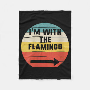 Retro Vintag bin ich mit dem Flamingo Flamingo Fleecedecke