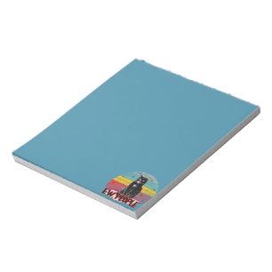 Retro Vintag Black Cat Ew People Notizblock