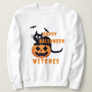 Retro Vintag Black Cat Halloween Sweatshirt