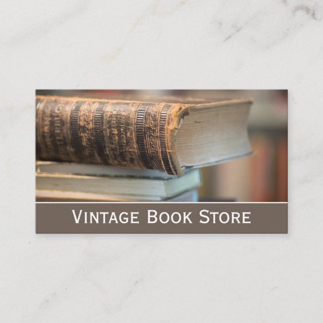 Retro, Vintag Book Store Foto - Visitenkarte (Vorderseite)