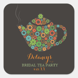 Retro Vintag Bridal Tee Party Stickers