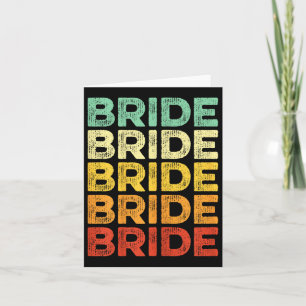 Retro Vintag Bride Future Fiancée Verlobung Bach Karte